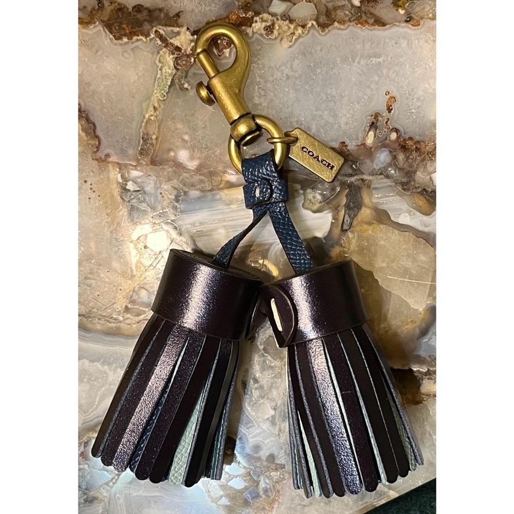 Coach Remade Colorblock Tassel Bag Charm!